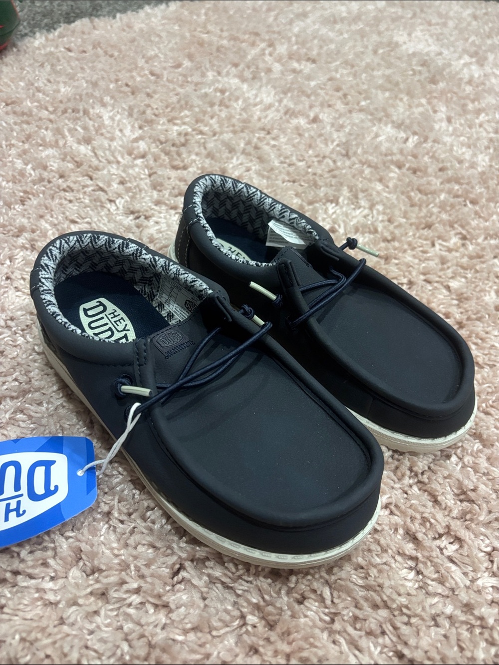 Boys Hey Dude Navy Blue Slip-On Loafers